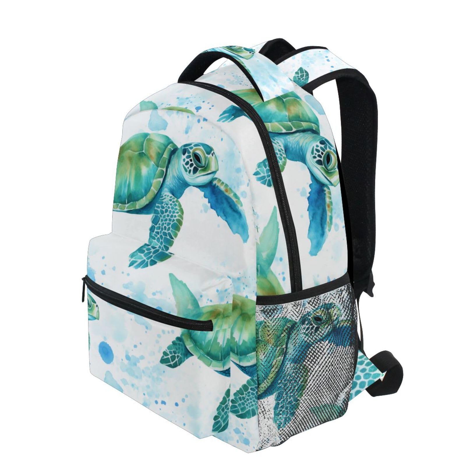 Sea Turtles Teal Backpacks 3rd 4th 5th Grade School Bookbags Travel Laptop Da…