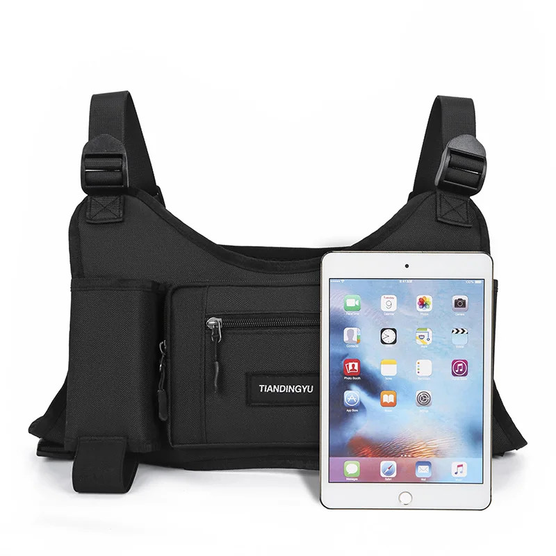 Functional Tactical Chest Bag For Men Street Outdoor Hip Hop Vest Streetwear Bag