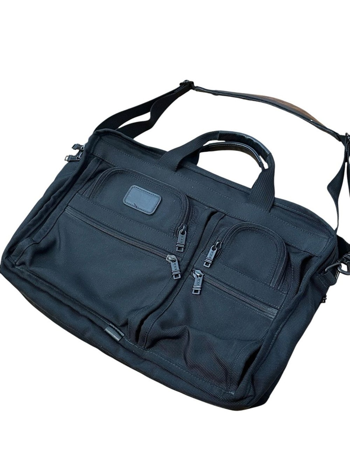 Tumi Alpha Large 16” Expandable Briefcase Travel Bag Ballistic Nylon Black