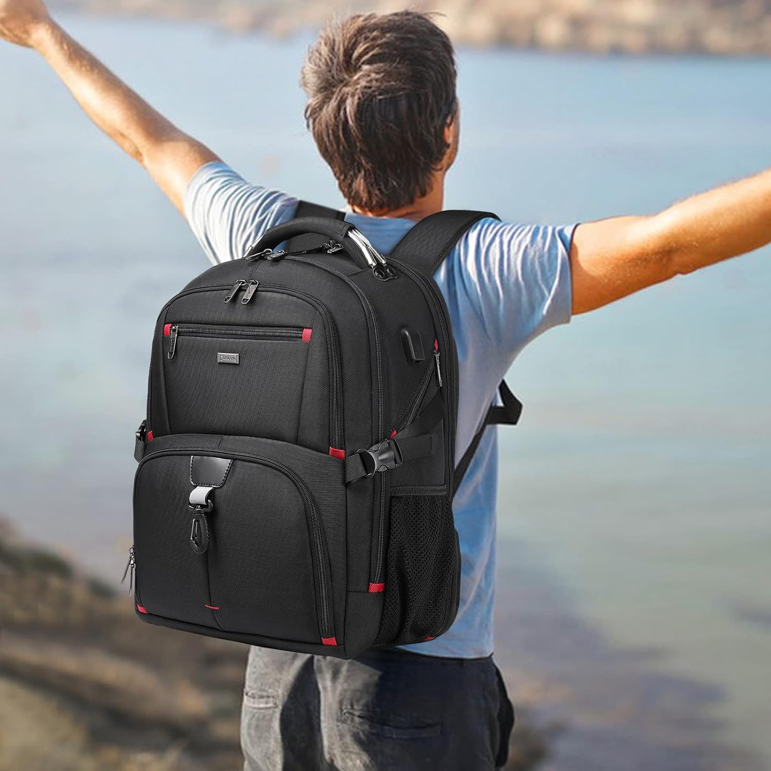 50L Travel Laptop Backpack for Men Women, Extra Large Heavy Duty Big