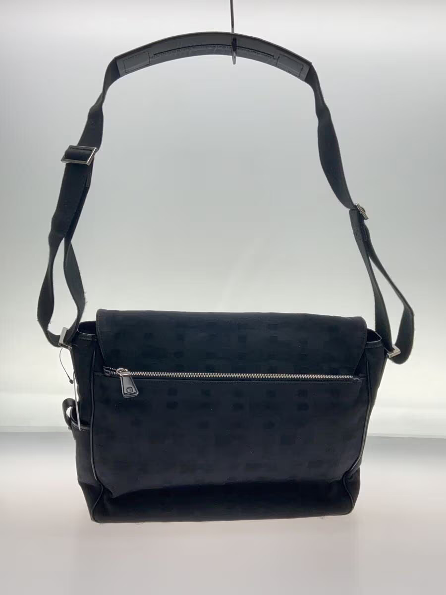 BALLY Brongo GRAL, made in Spain, canvas shoulder bag, black, all-over pattern,