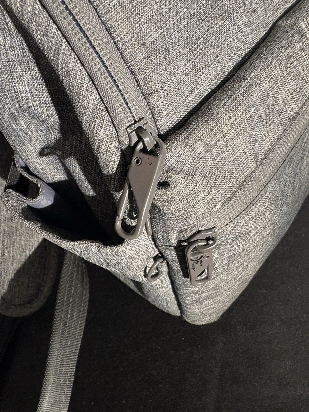 grey backpack 15” By 11”