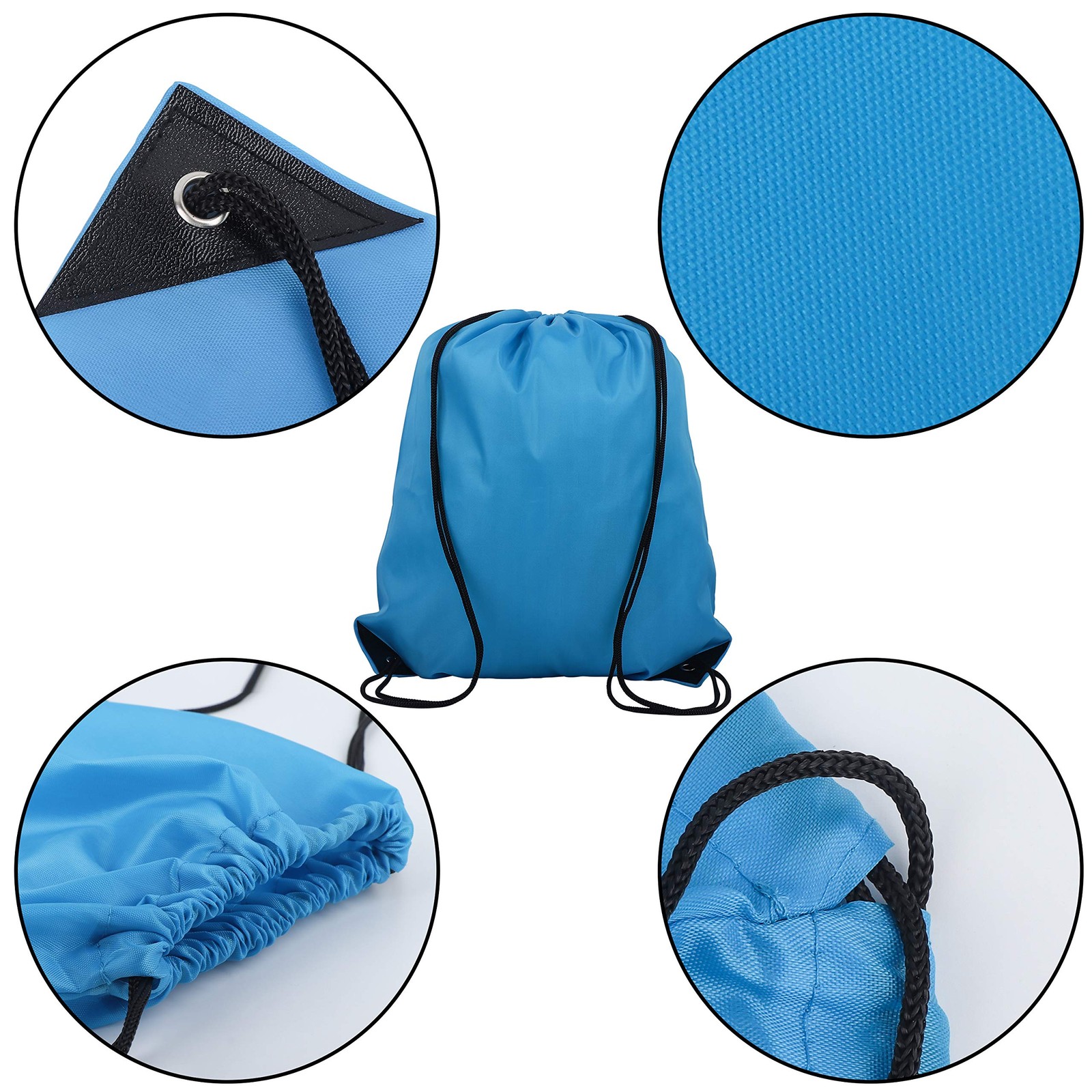 20 Colors Drawstring Backpack Bags Sack Pack Cinch Tote Sport Storage Polyester