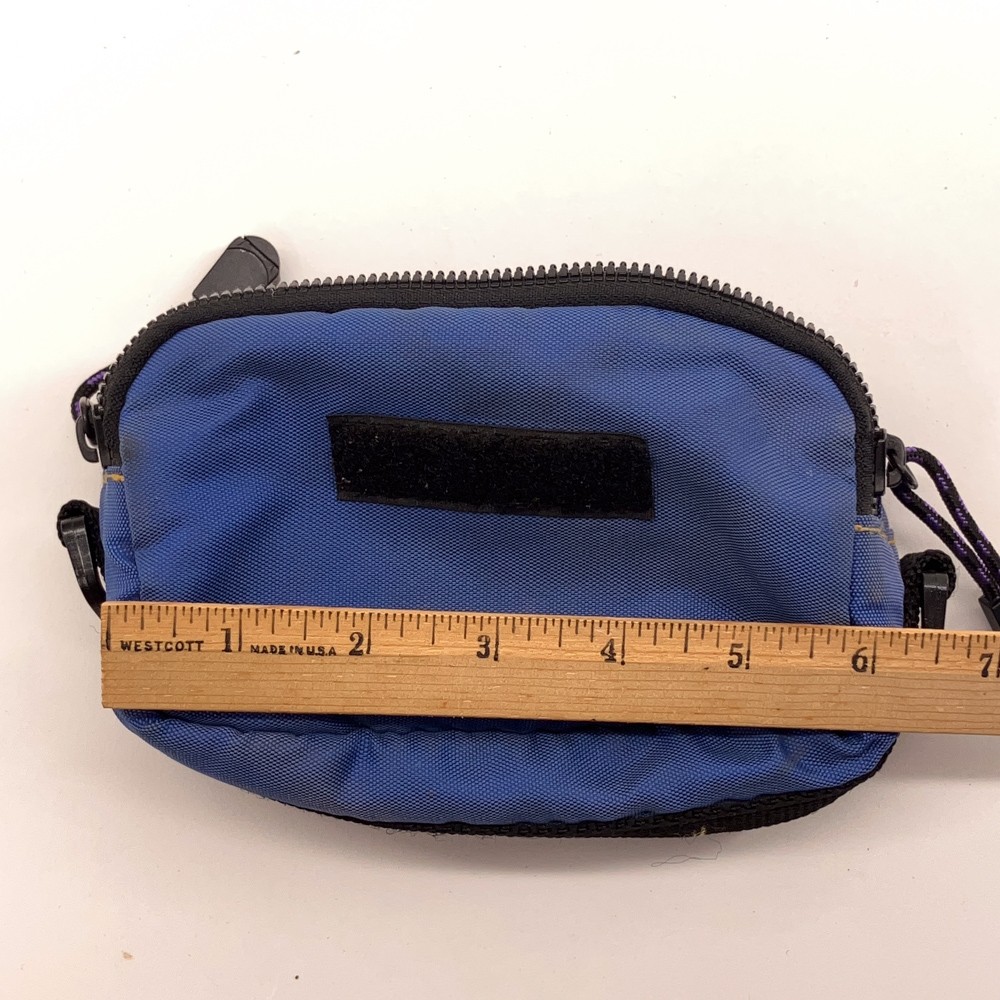 Retro mini zippered soft interior pouch with D rings