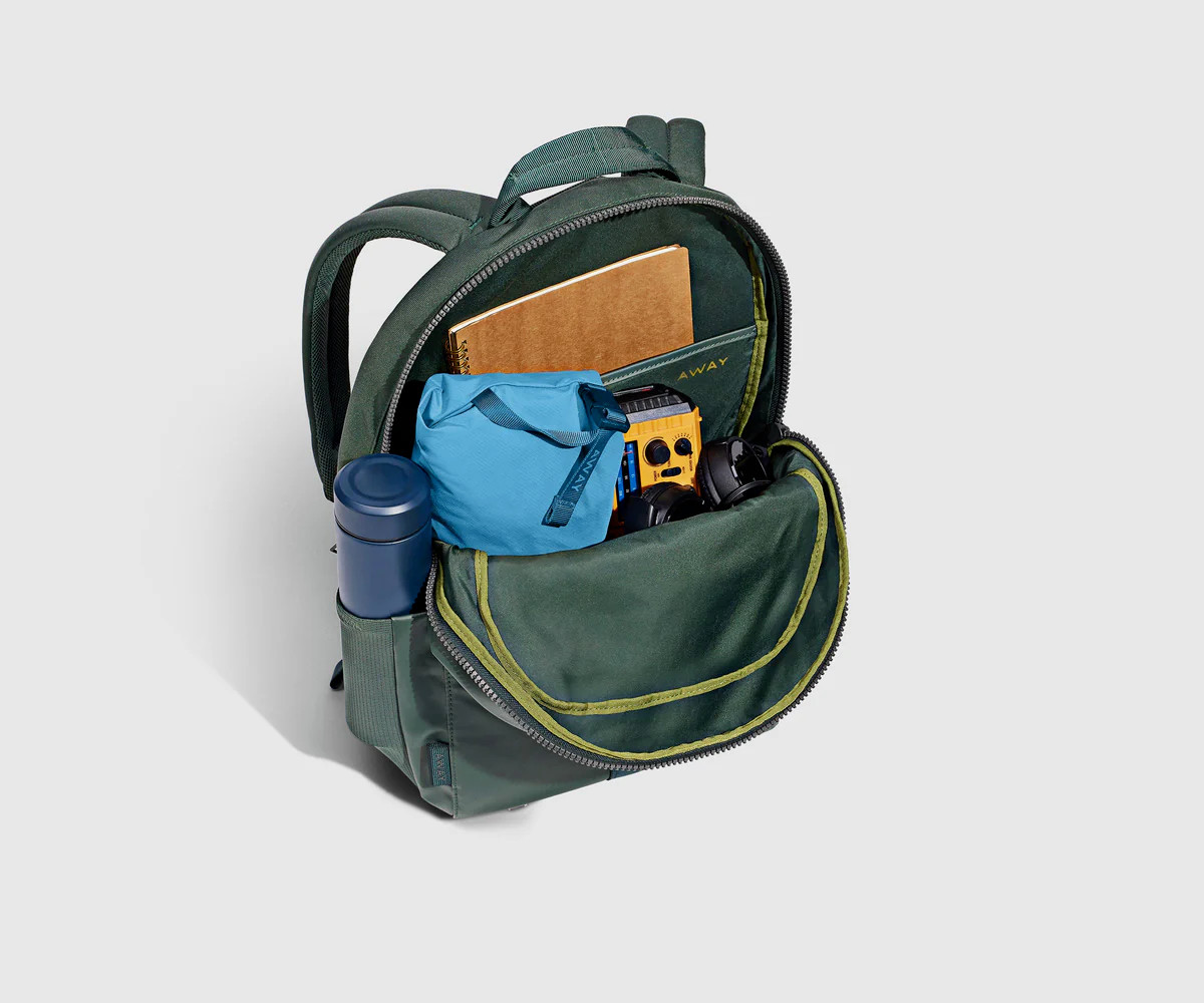 New in Box, Original Packaging: AWAY Active Backpack 26L – Color Forest Green