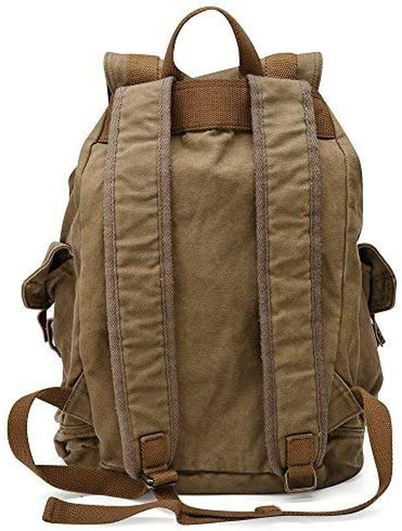 21101AMG Specially High Density Thick Canvas Backpack Rucksack, Field Tan, Large