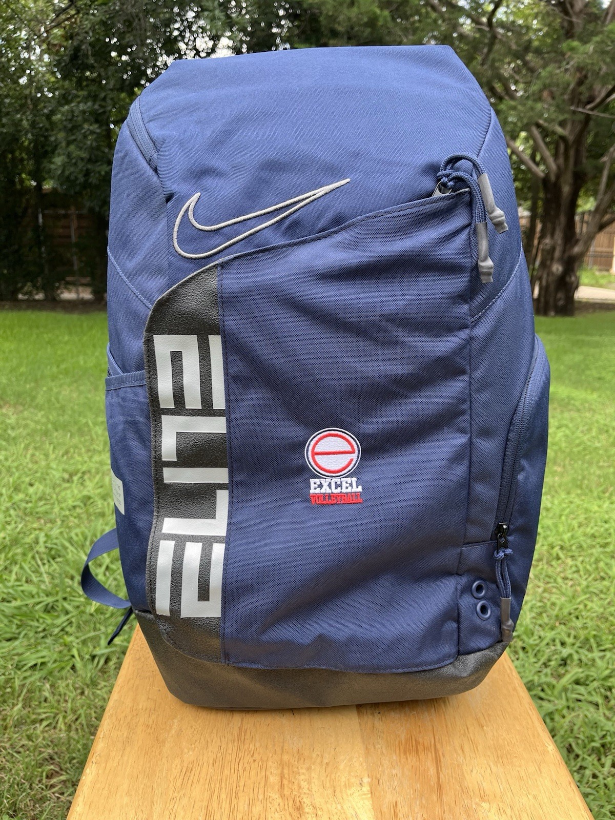 Nike Elite Pro Basketball Backpack 32L Blue White BA6164-411 Hoops Sport Bag