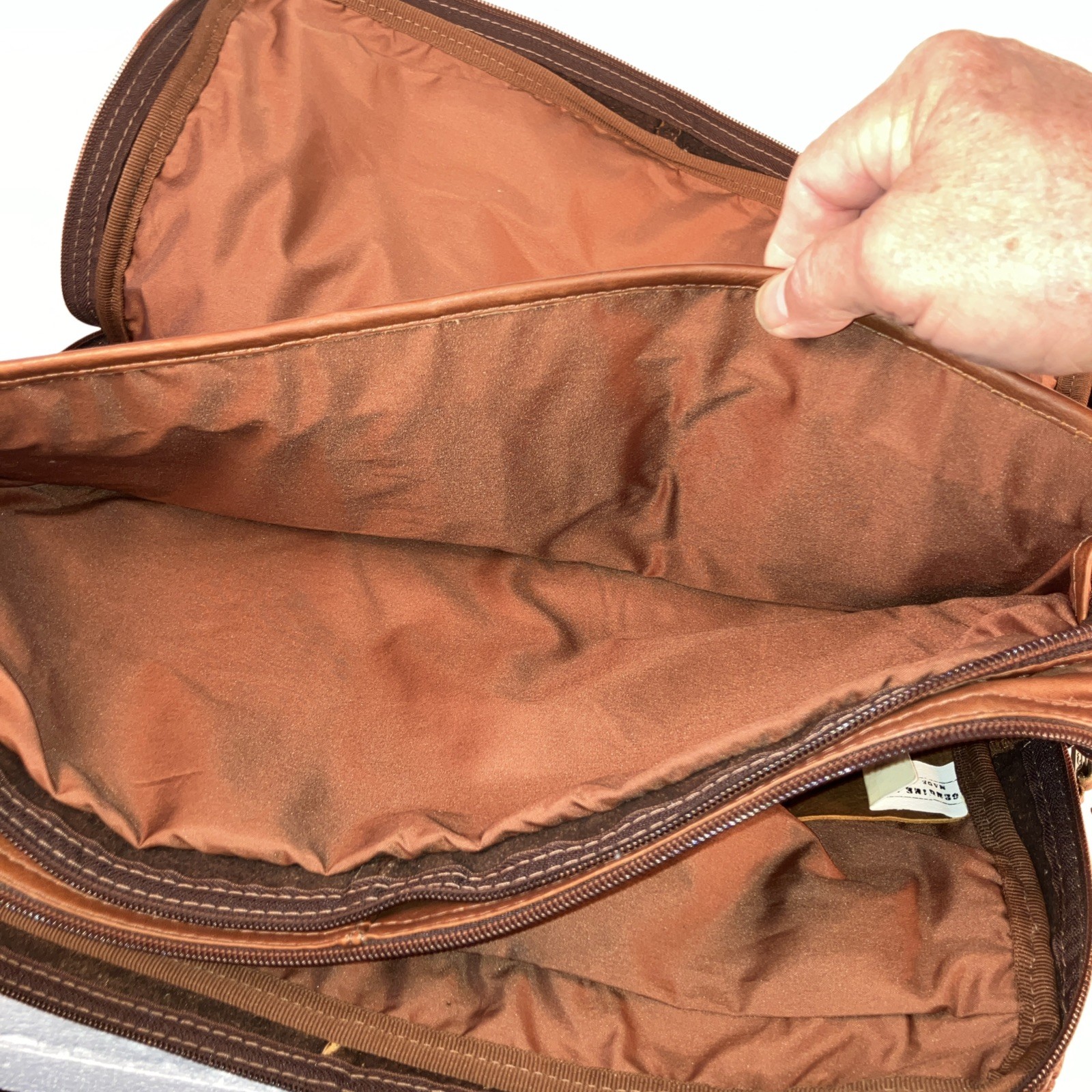Men’s Leather Crossbody Bag Vintage Shoulder Bag Casual Medium Messenger Pack