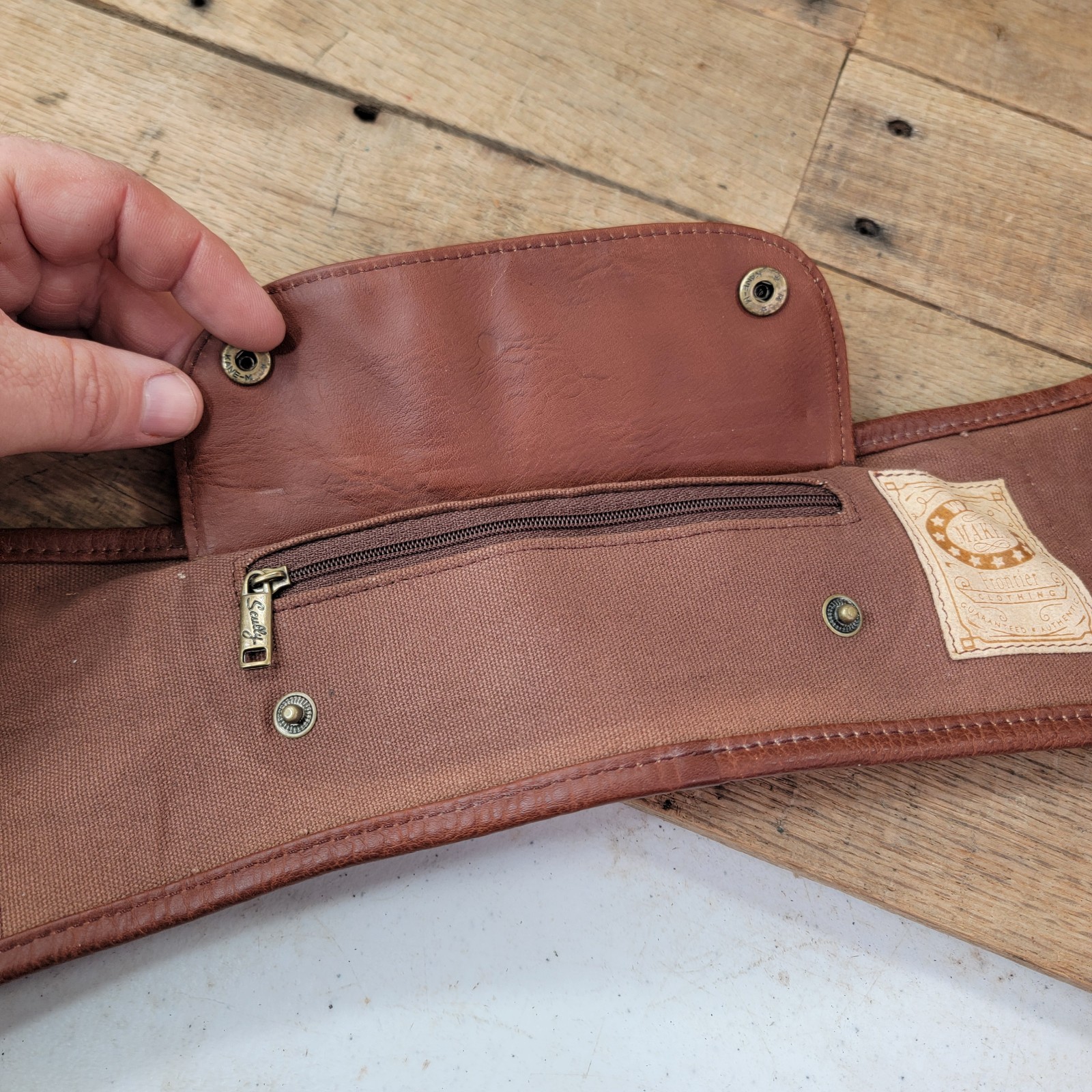 Scully Mens Wah Maker Classic Saddle Bag Brown Western Horse Tack