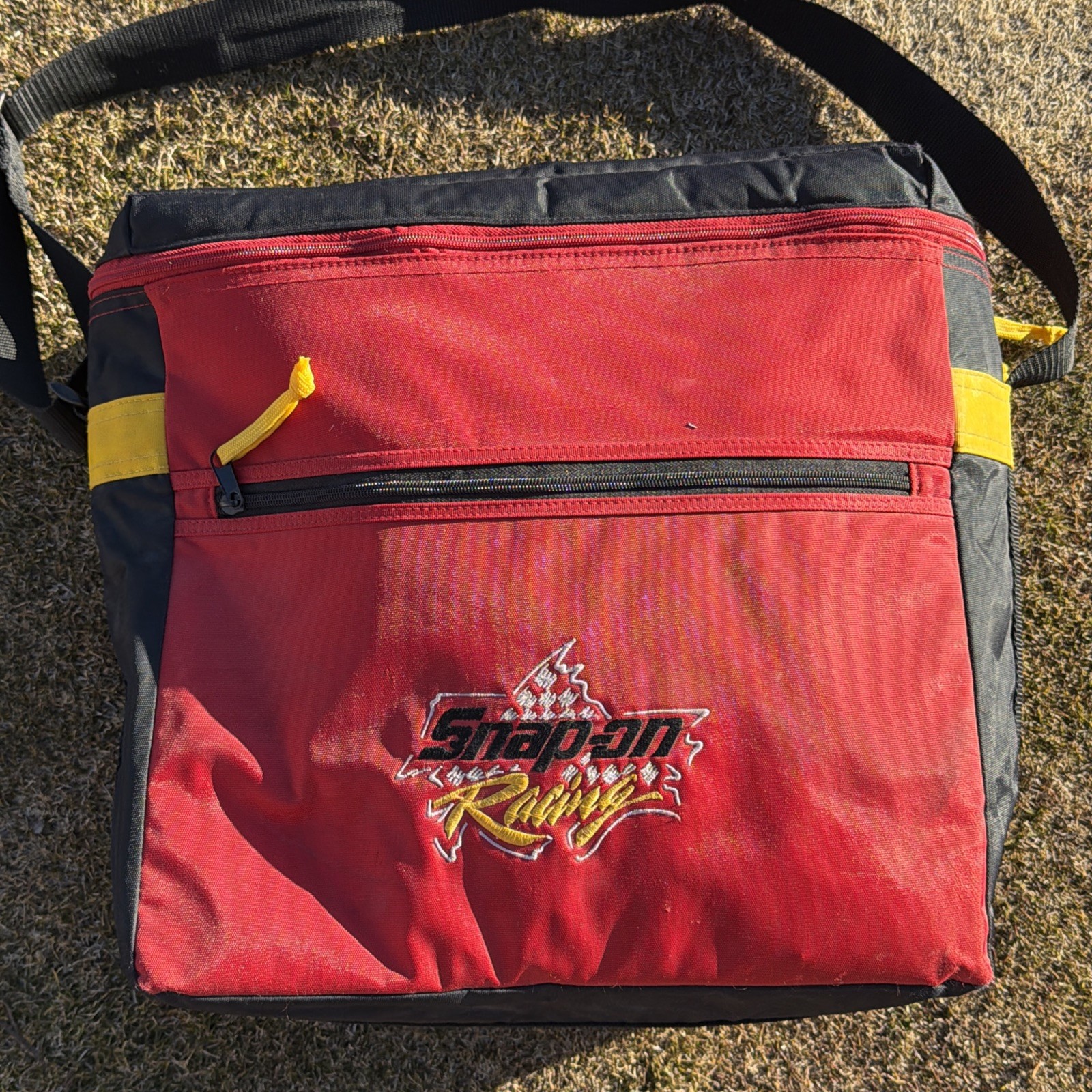 Snap On Racing Tools 3pc Matching Duffle Gym Bag Set and Cooler Vintage 1990s