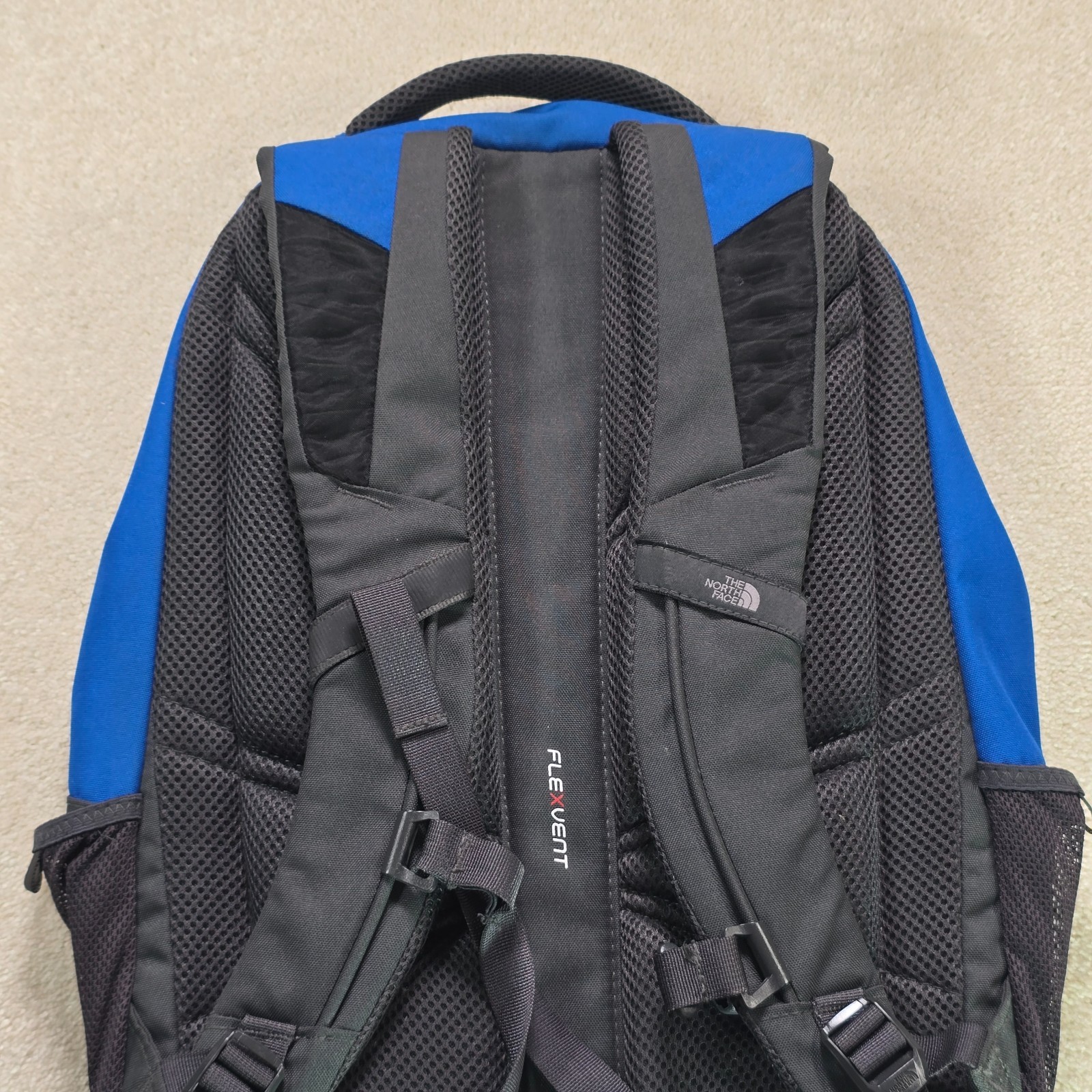 The North Face Groundwork Backpack 29L Laptop Gray Blue Classic Travel Dell Logo