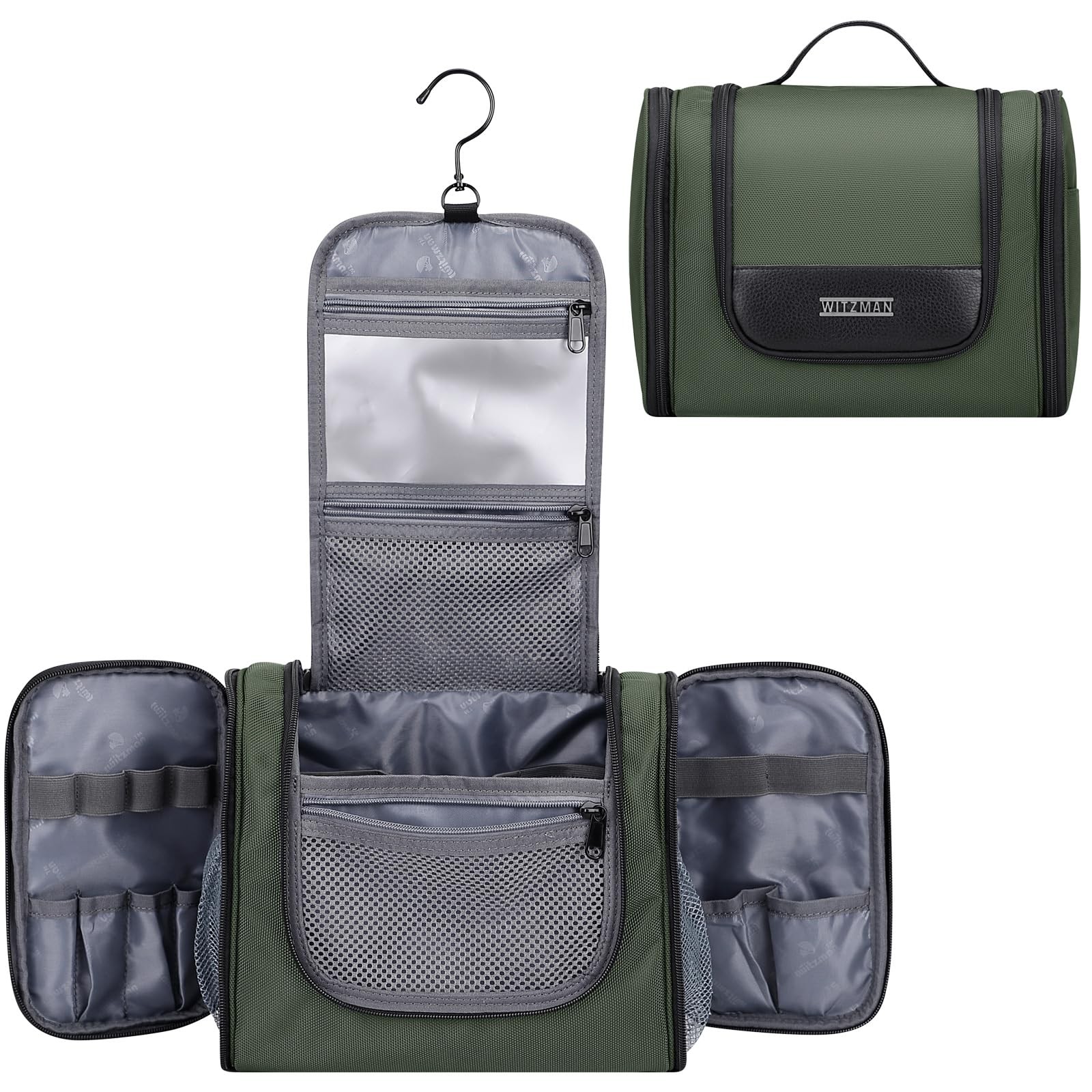 WITZMAN Toiletry Bag Men Women Large Hanging Waterproof Dopp