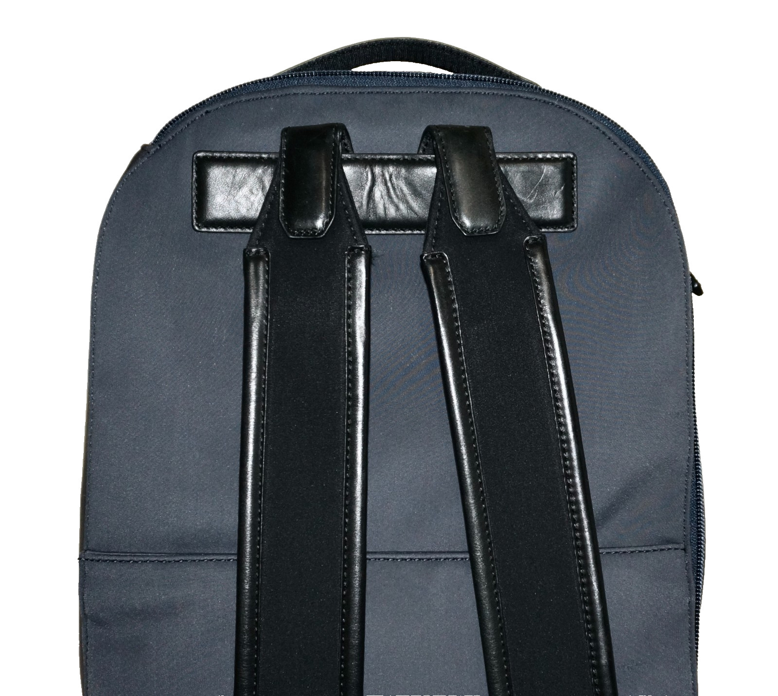 COLE HAAN Slate Blue-Gray Nylon & Black Leather GRAND SERIES Backpack 16×10