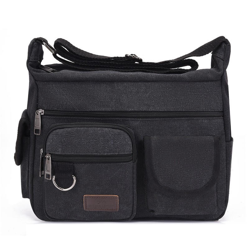Mens Canvas Messenger Bag Shoulder Crossbody Military School Satchel Vintage