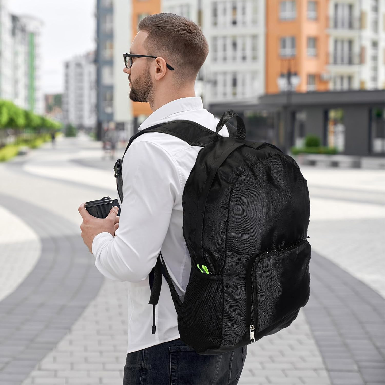 10 Pack 17″ Classic Backpacks in Bulk Foldable Lightweight Back Packs Basic Clas