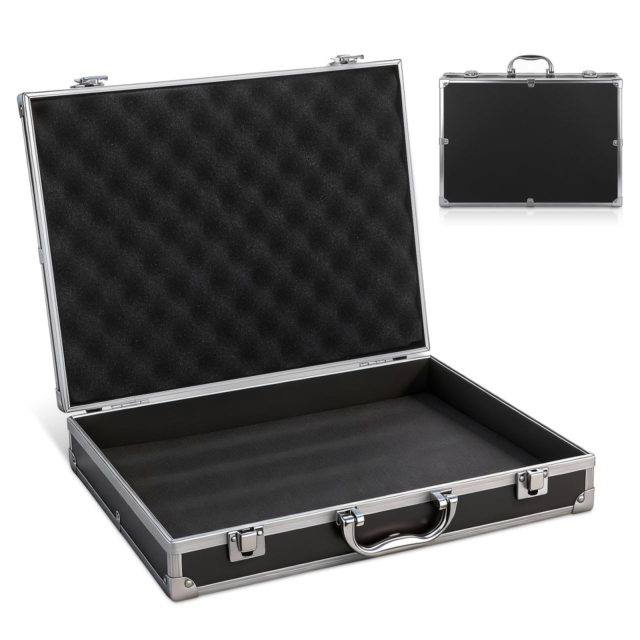 ERINGOGO Aluminum Briefcase – 11 Inch Hard Laptop Briefcases with Lock, Multi…