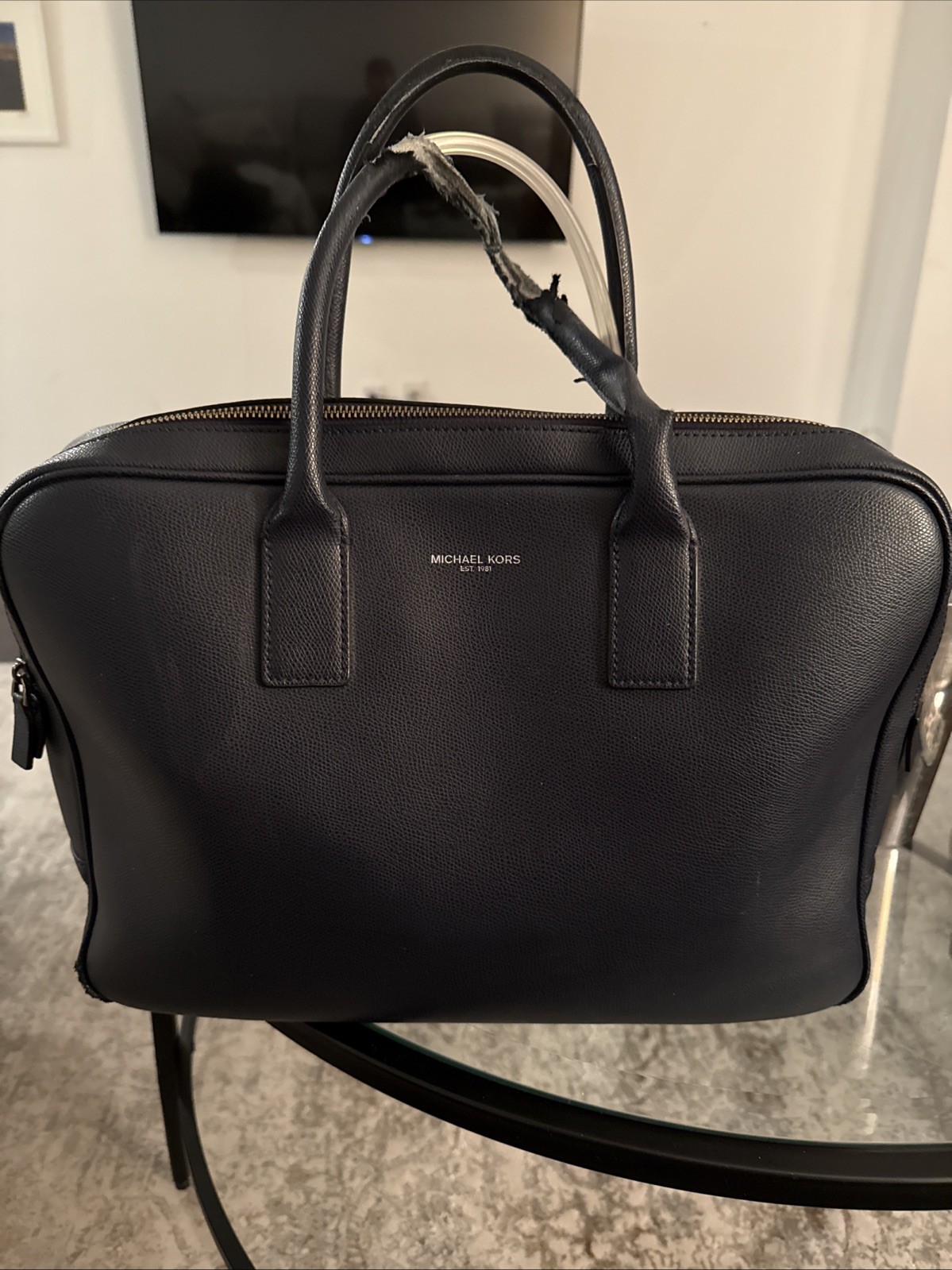 Michael kors Navy Blue Messenger Bag Briefcase See Description