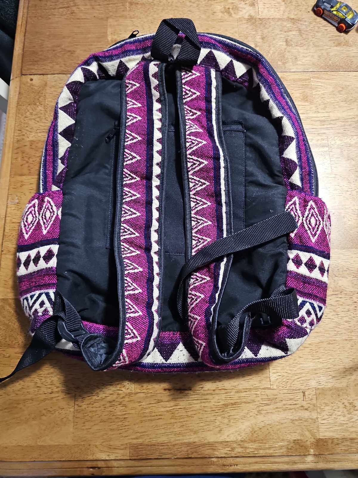 Ecuadorian Colorful Backpack w/Adjustable Straps-Apx. 11.5″x5″x17″-Free Shipping