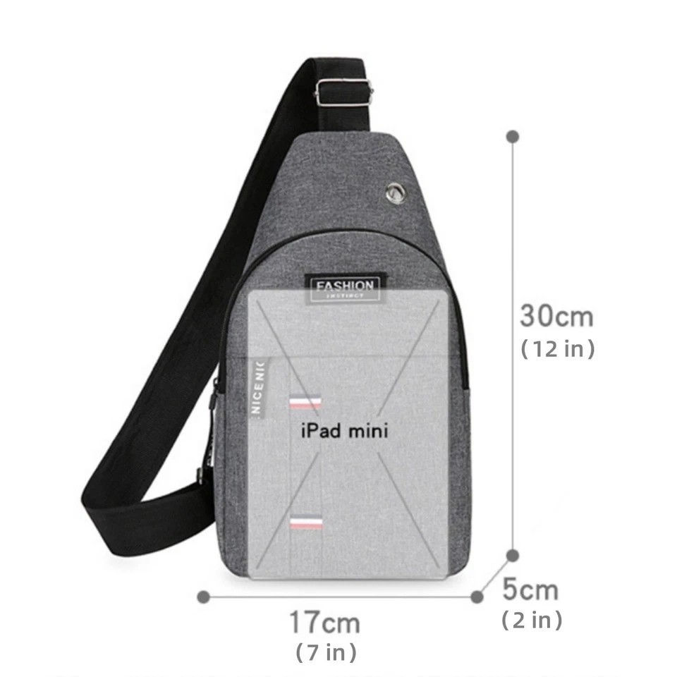 Mens Backpack Crossbody Sling Shoulder Bag Travel Chest Pack Outdoor Hiking New