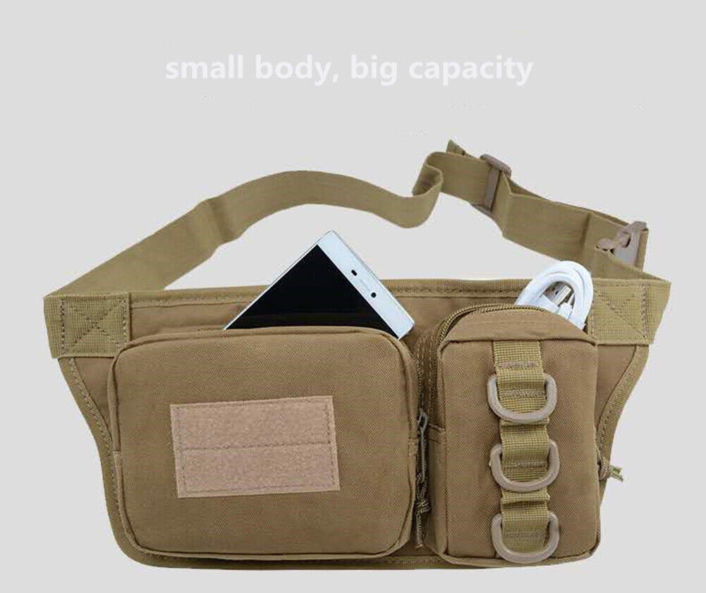 Men’s Shoulder Bag Mobile Phone Pack Cycling Hiking Anti-theft Pocket Waist Bag