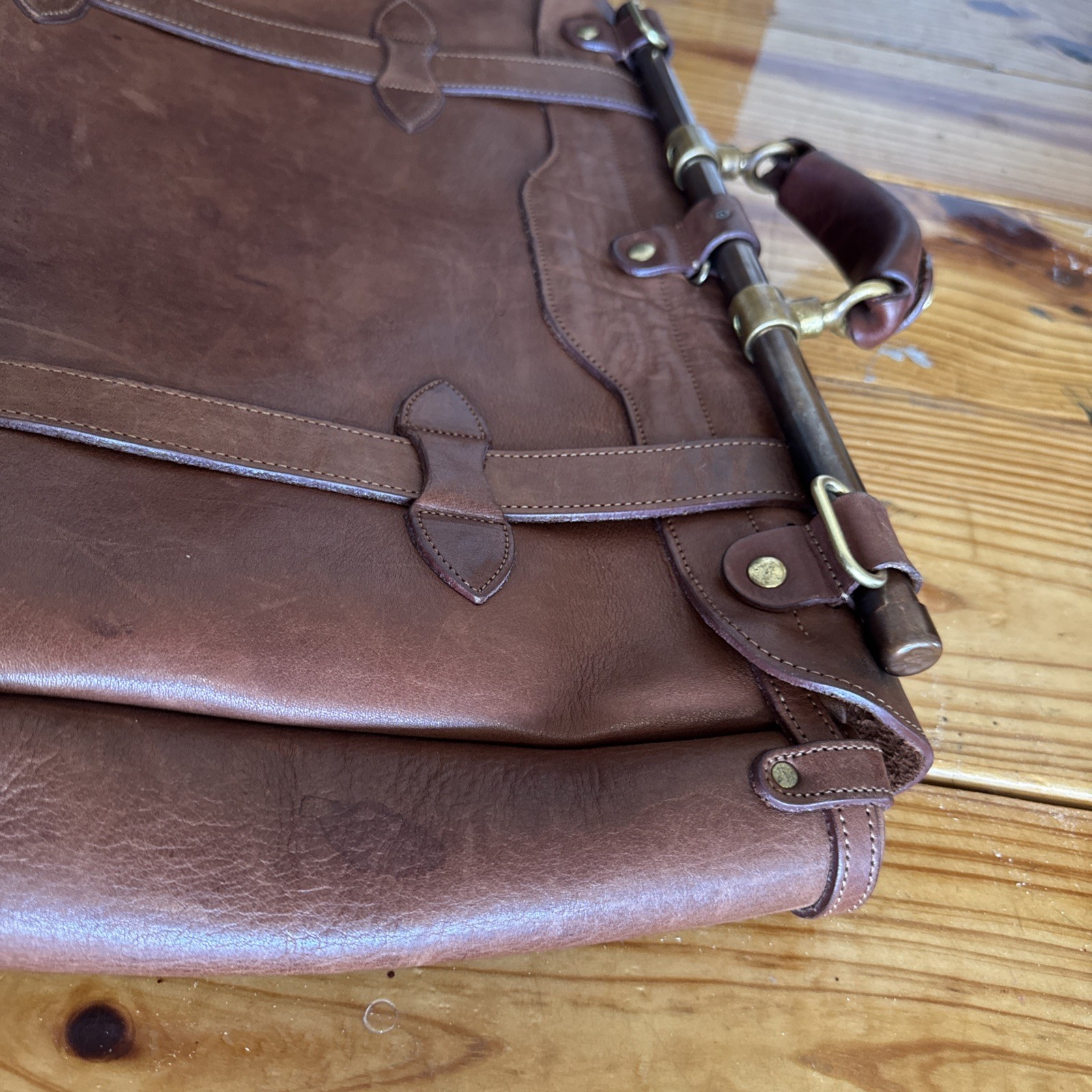Colonel Littleton No. 83 Book Bag Vintage Brown Used (See Description)