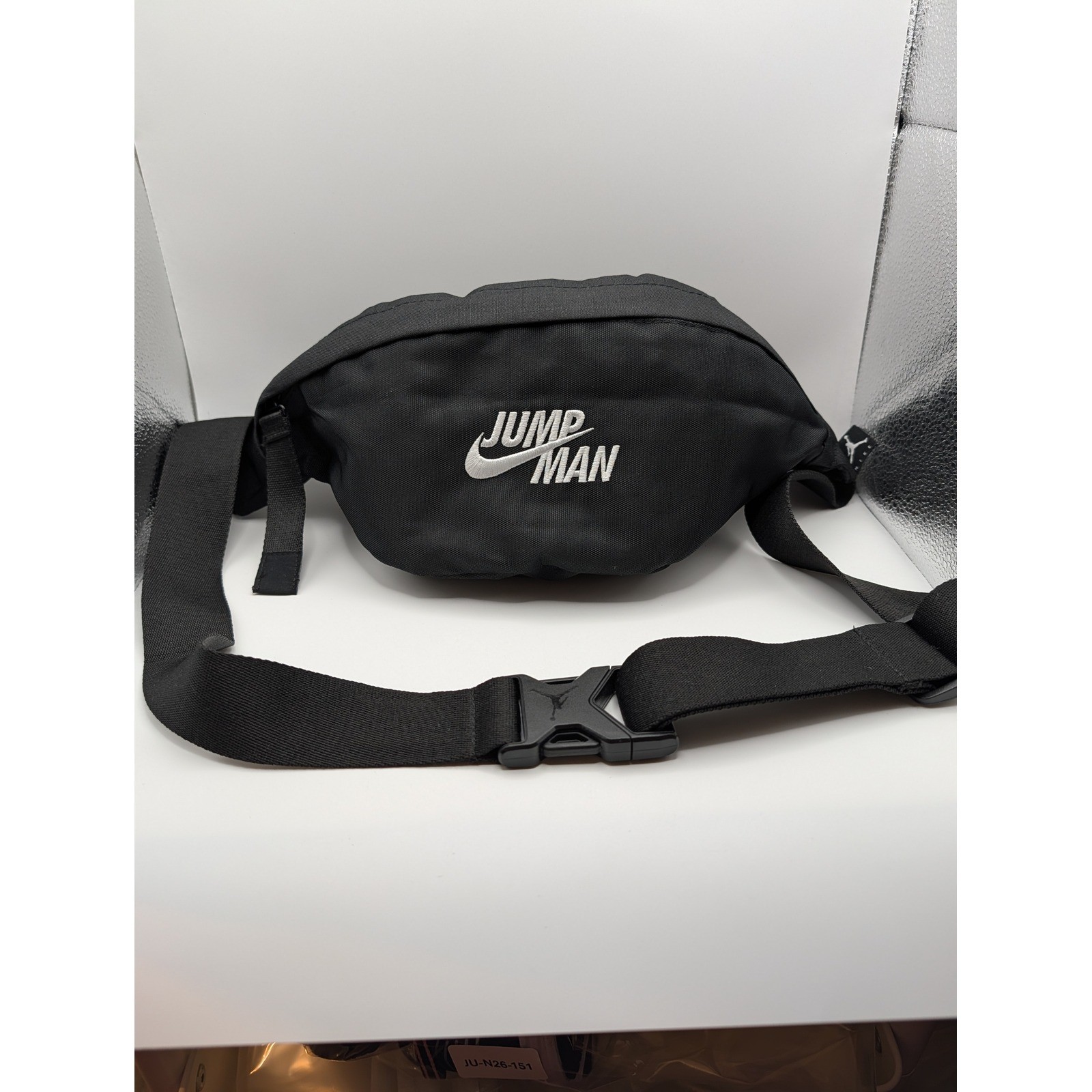 Nike Jordan Jumpman Fanny Pack Belt Bag Crossbody Black Polyester Logo