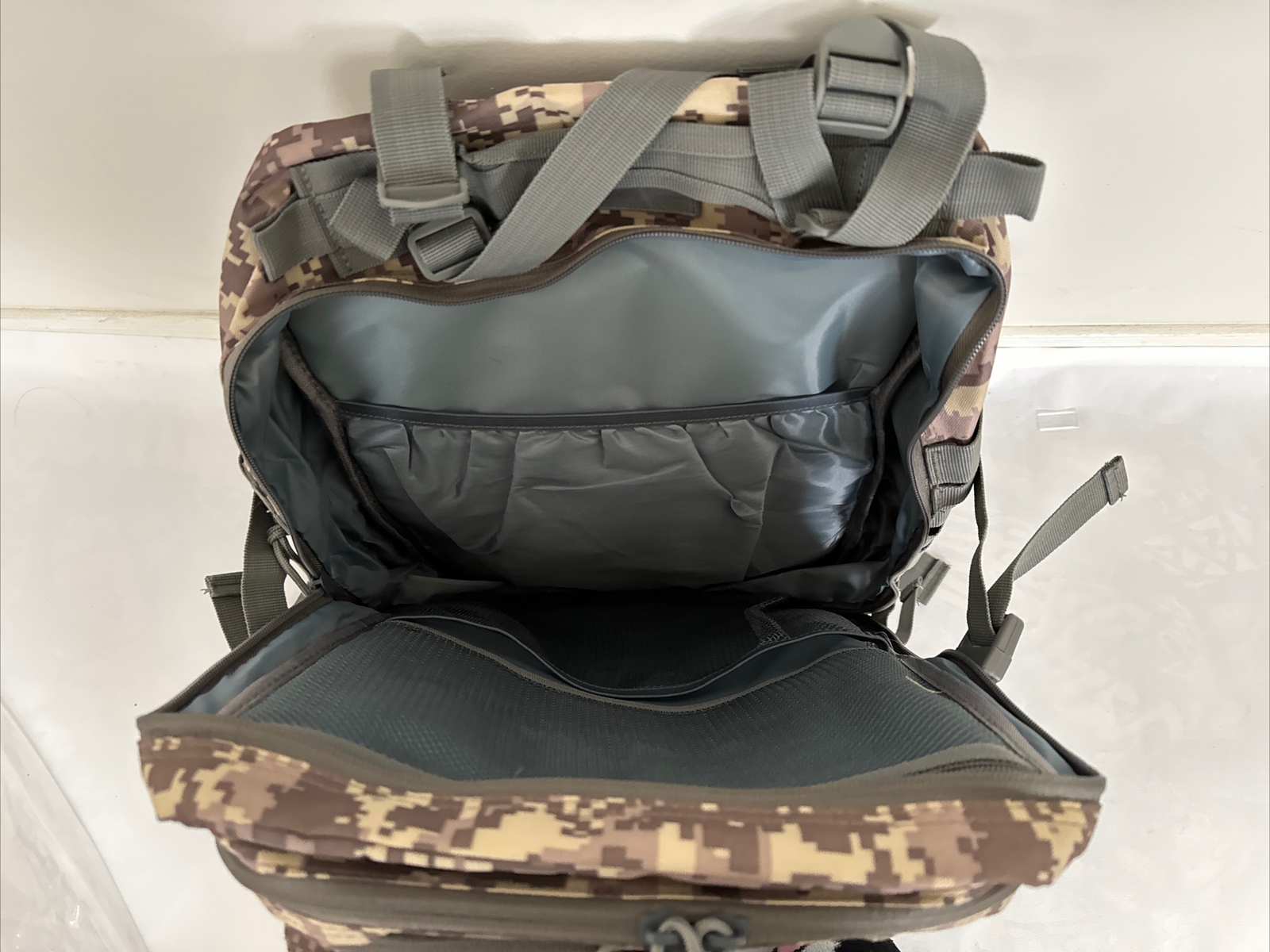 45L Military Tactical Backpack Large Army Men-Outdoor-ACU Camo-New-US Seller