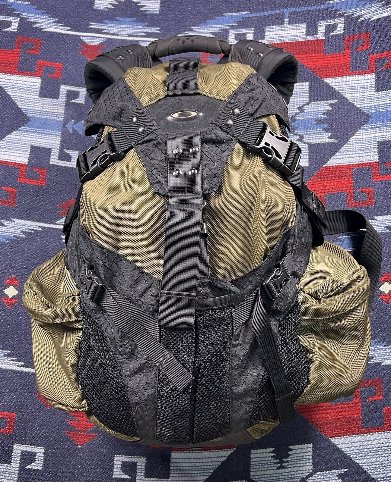 Vtg Oakley Icon Backpack Tactical 90s Y2K USA Software Carry On Olive 2.0 3.0