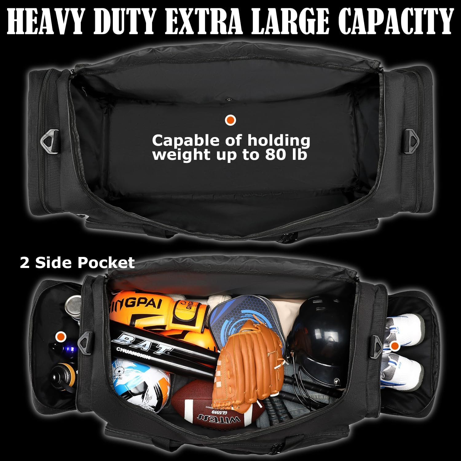 130L Extra Large Duffle Bag for Men, Heavy Duty Duffle Bag for Travel, Large Spo