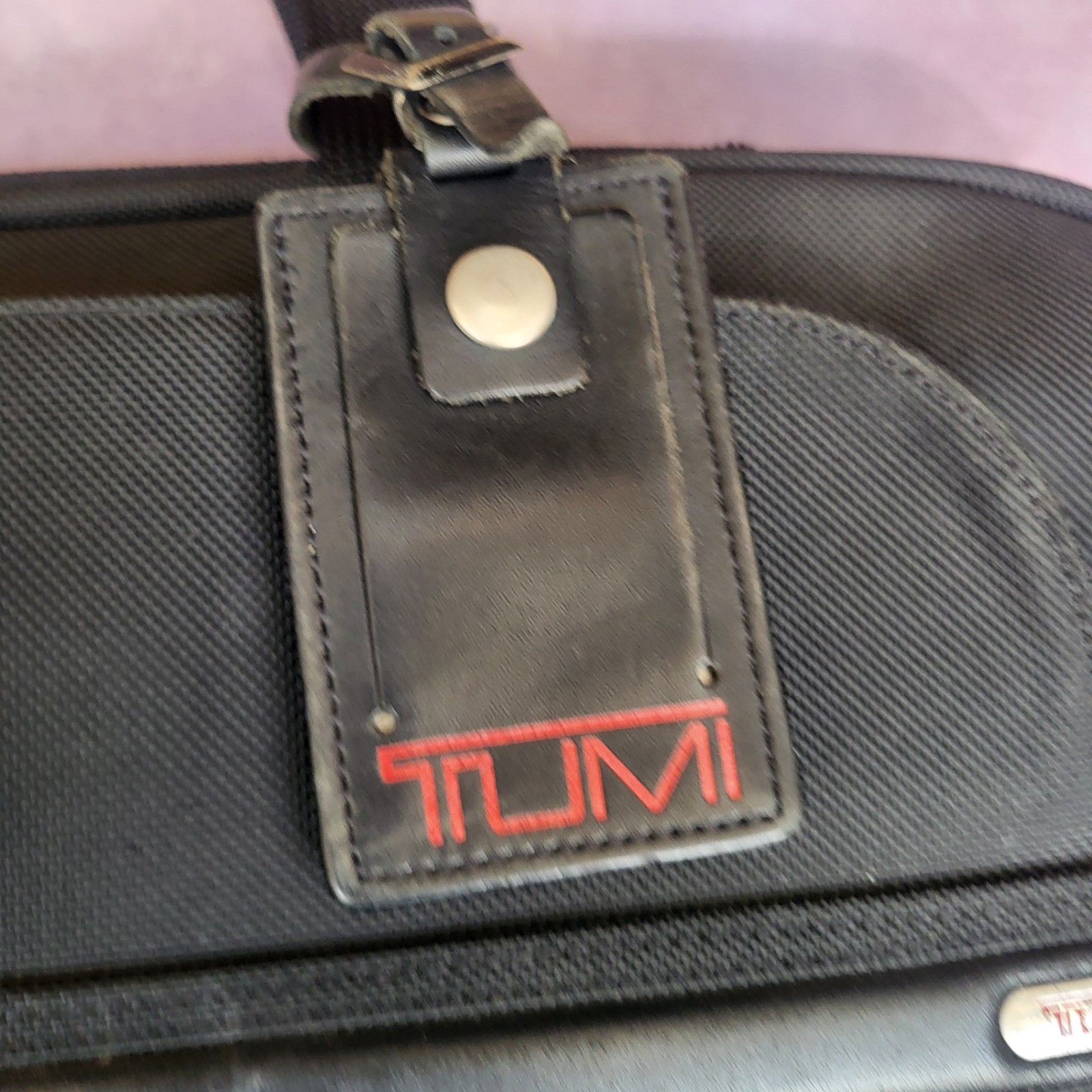 Tumi Alpha Series Black Ballistic Nylon Business Bag Laptop Carry On Messenger