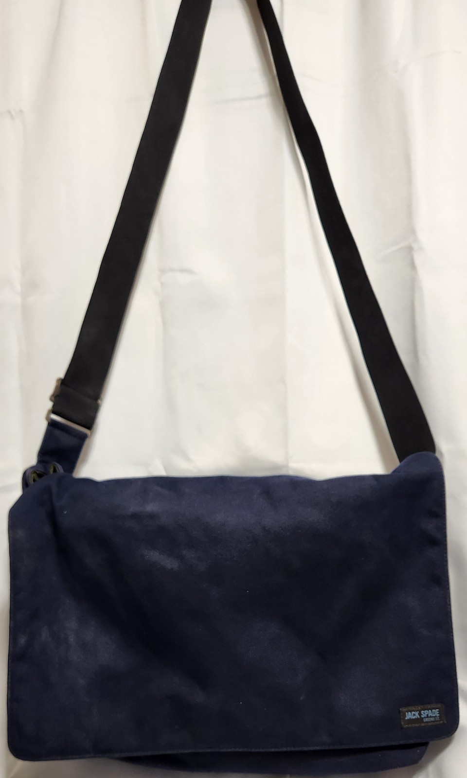 Authentic Jack Spade Navy Street Canvas Messenger Bag w/ Laptop Sleeve Red