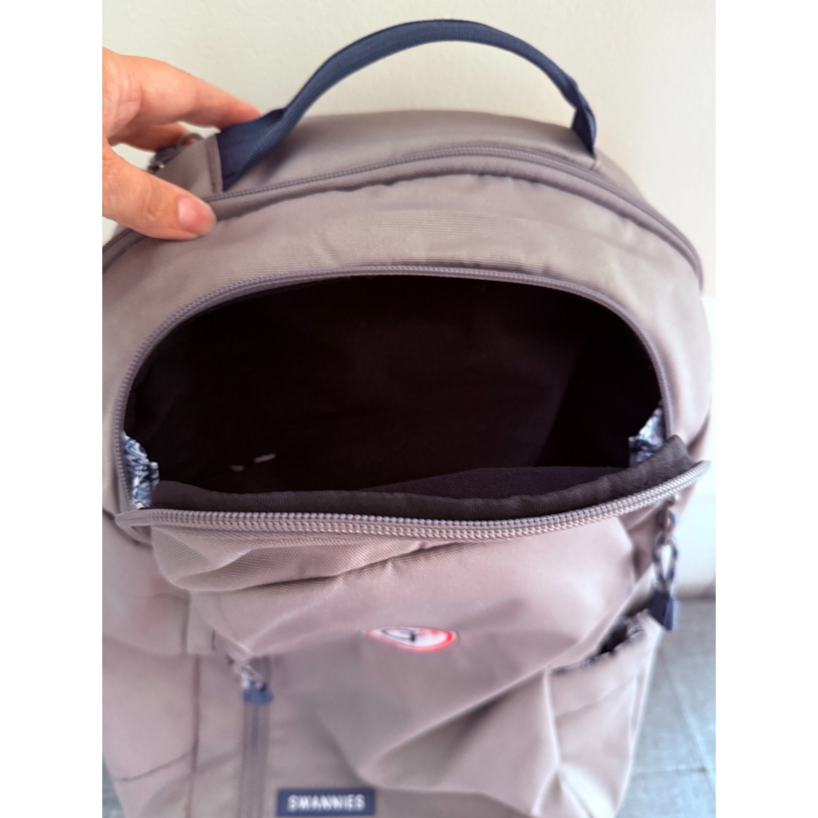 Swannies Golf Radcliff Backpack Gray Alloy and Blue with G2 Logo