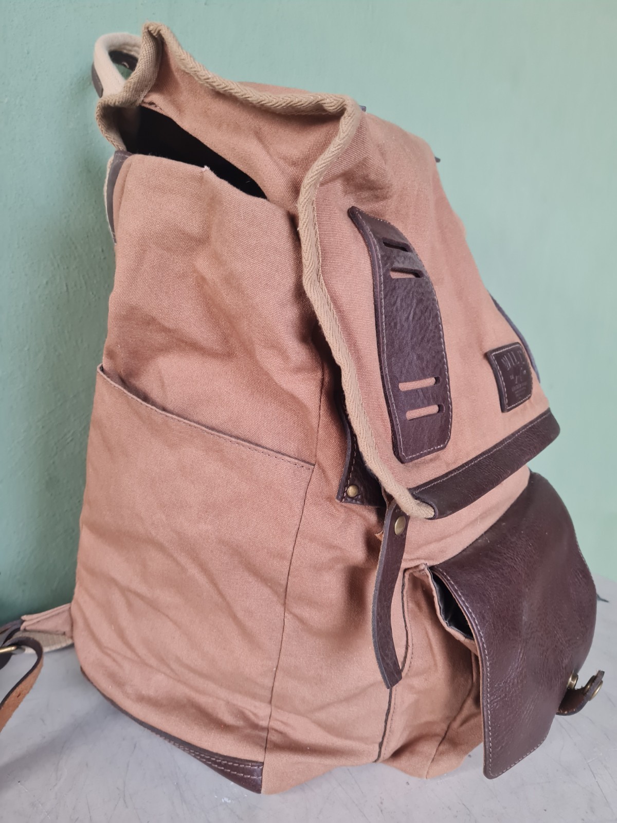WILL leather goods Hipster Style backpack LEATHER And CANVAS