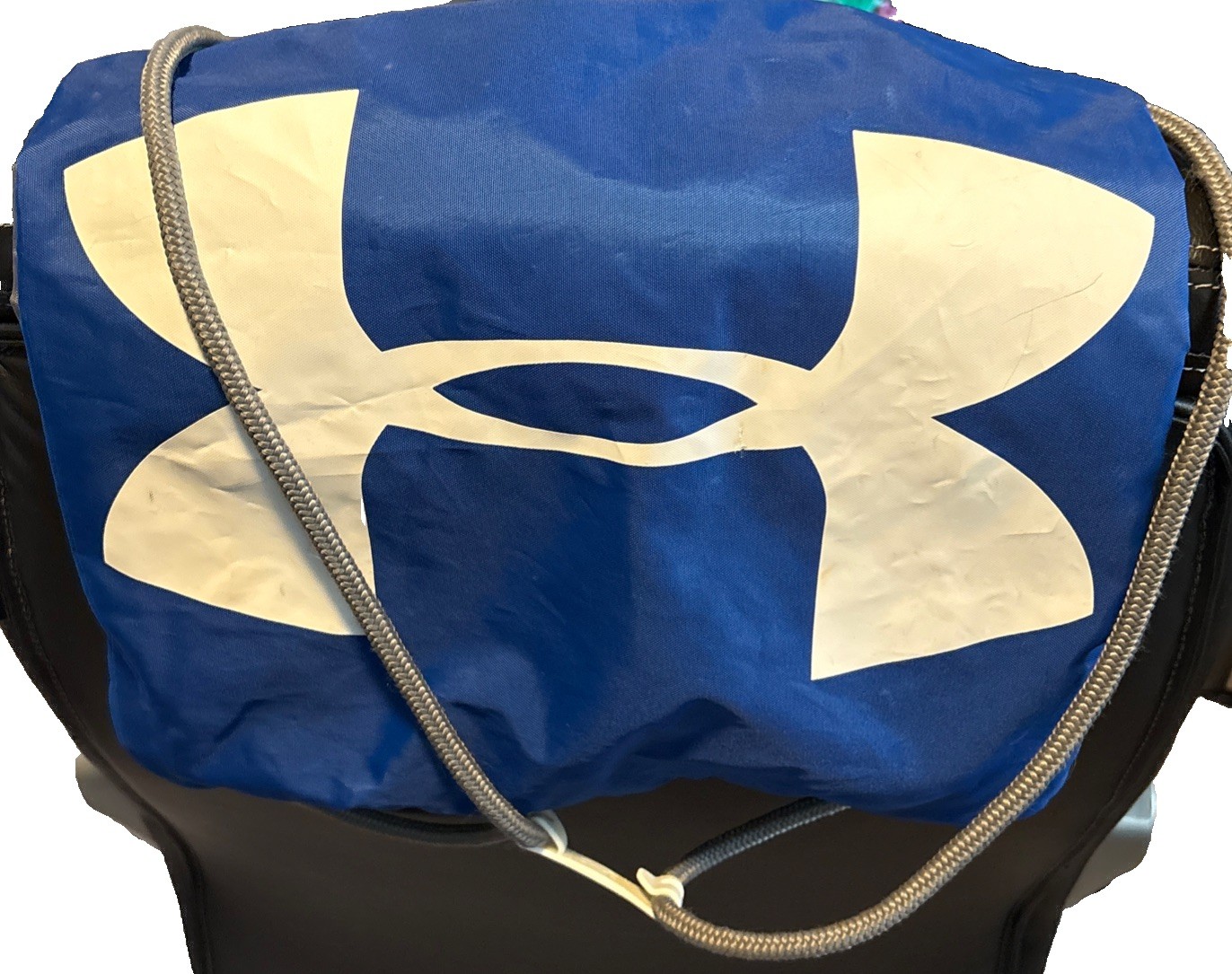 Under Armour Ozsee Sackpack UA Drawstring Backpack Sack Pack Gym Bag. Blue