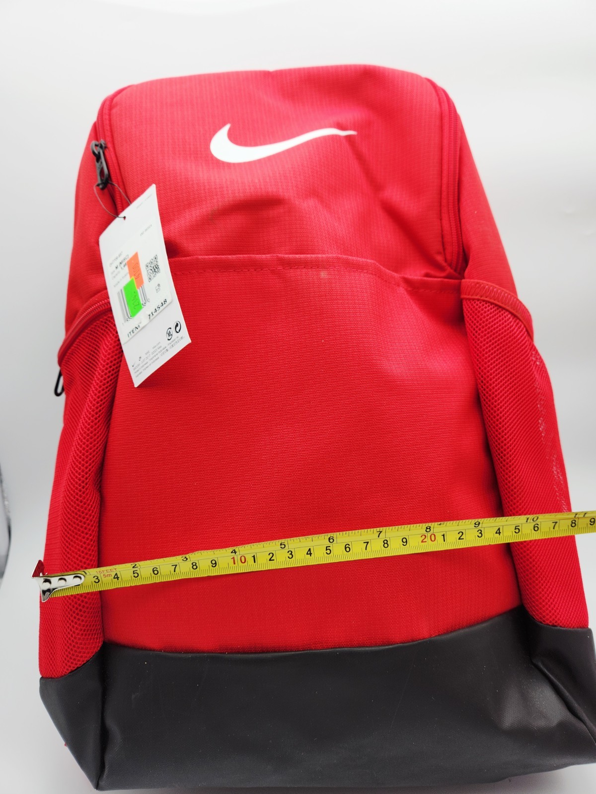 Nike Backpack Red Black Athletic School Gym Book Bag New With Tags