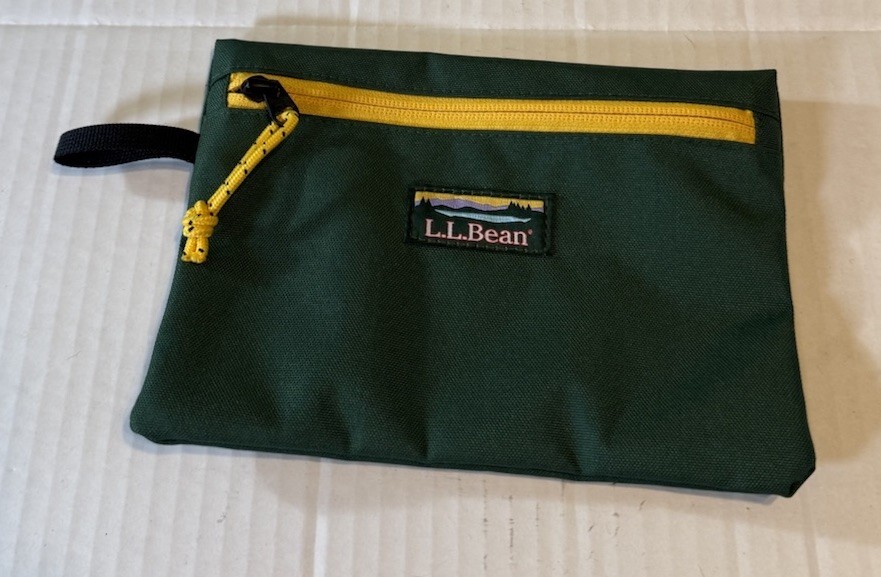 L.L. Bean Utility Zip Pouch Green Travel
