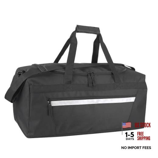 40 Liter, 22 Inch Reflective Duffle Bag with Shoulder Strap for Men, Black