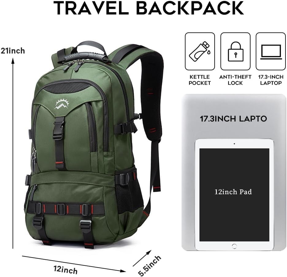 KAKA Travel Backpack Flight Approved Laptop Compartment Duffle Bag & Outdoor