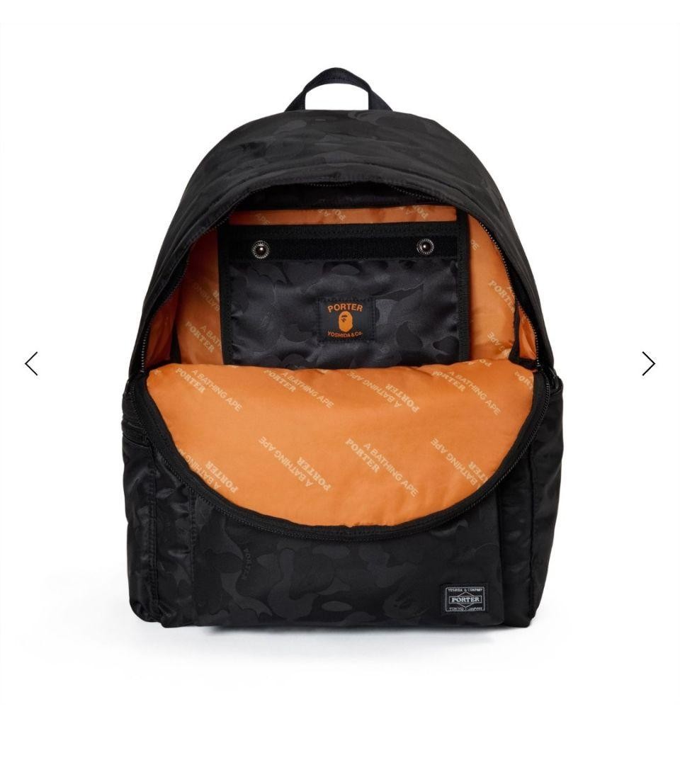 A BATHING APE Porter Daypack 26cm Black Camo ABC Camouflage Used in Japan