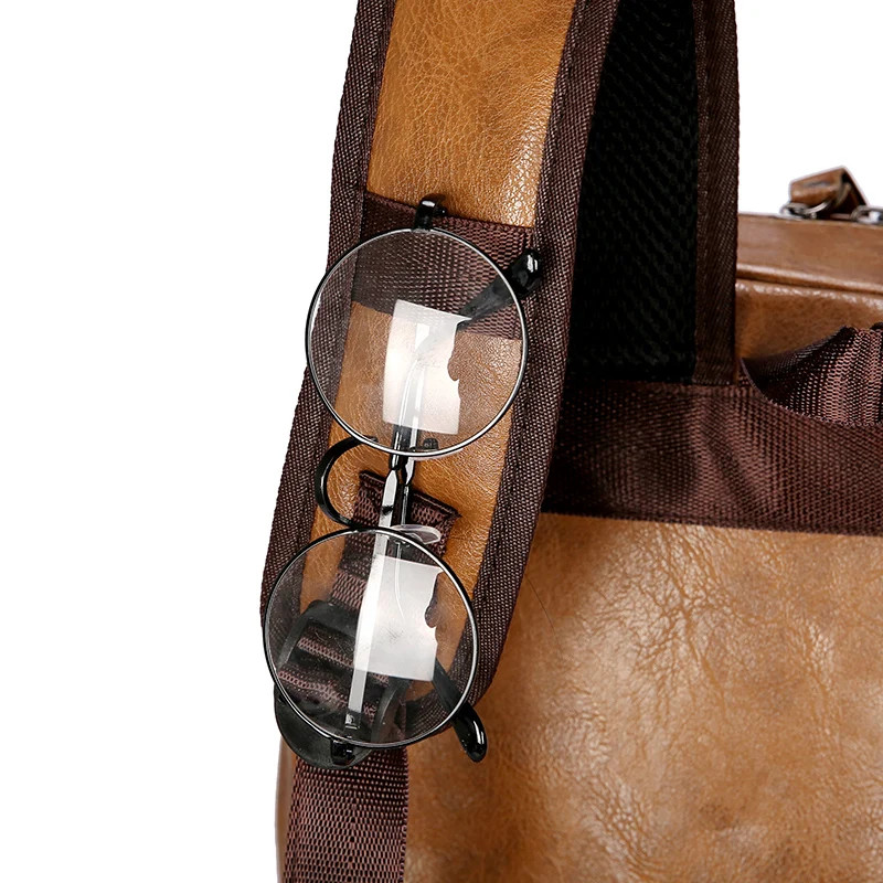 Men Backpack PU Leather Backpack Large Laptop Backpacks Men’s Mochilas Backpack