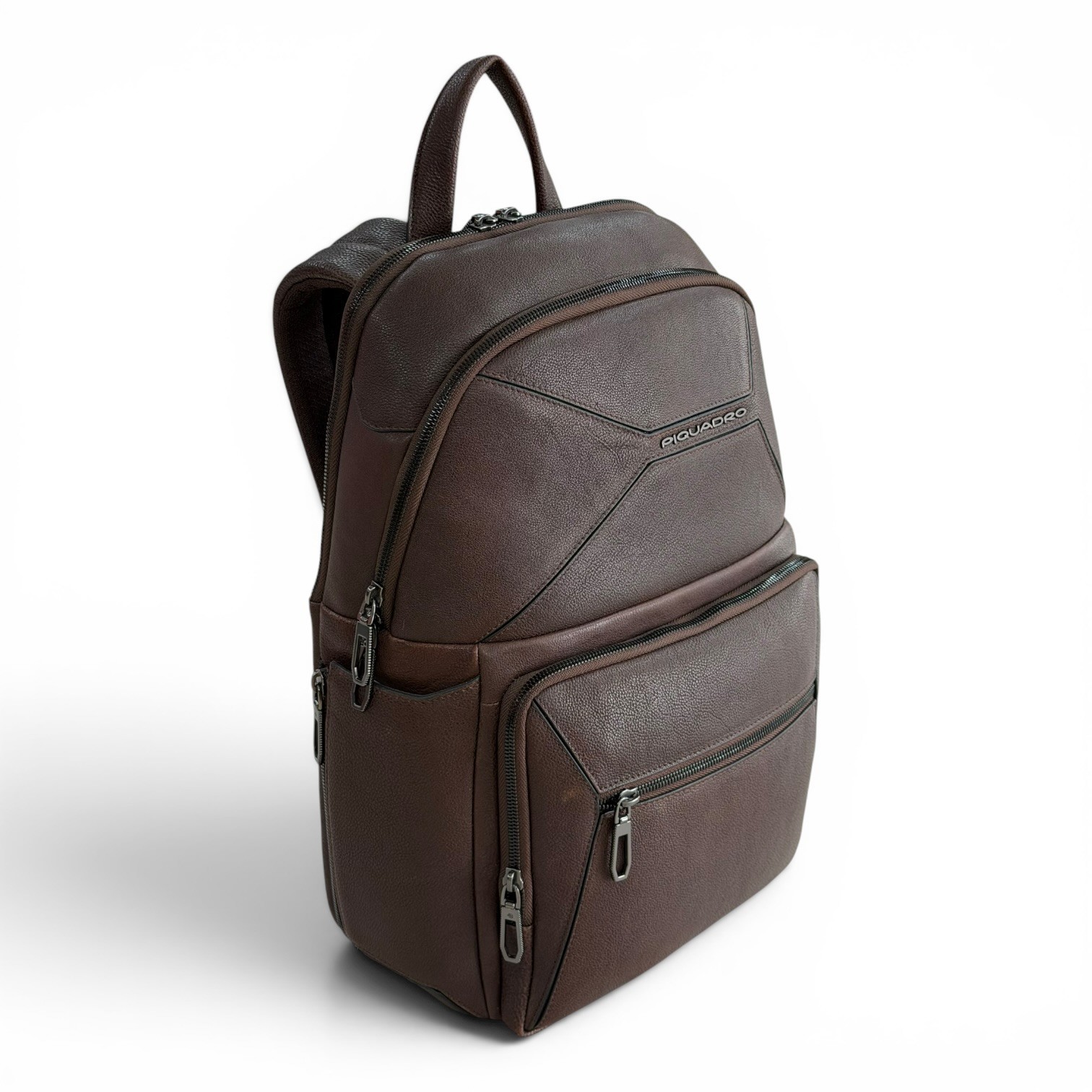 PIQUADRO men’s backpack leather backpack with computer made in Italy notebook