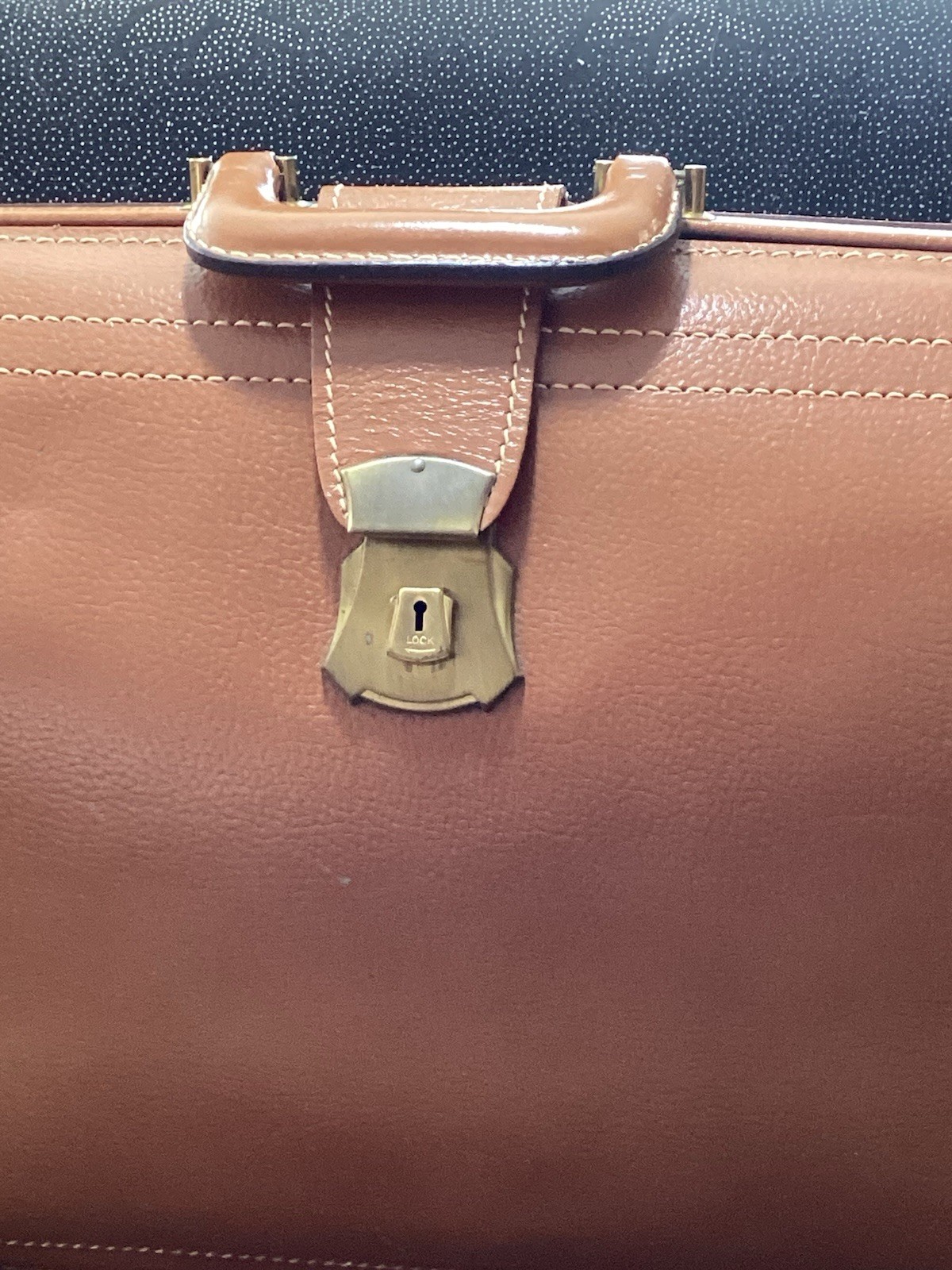 VTG Genuine Leather Split Cowhide Briefcase Wearbest Men’s Brown Expandable