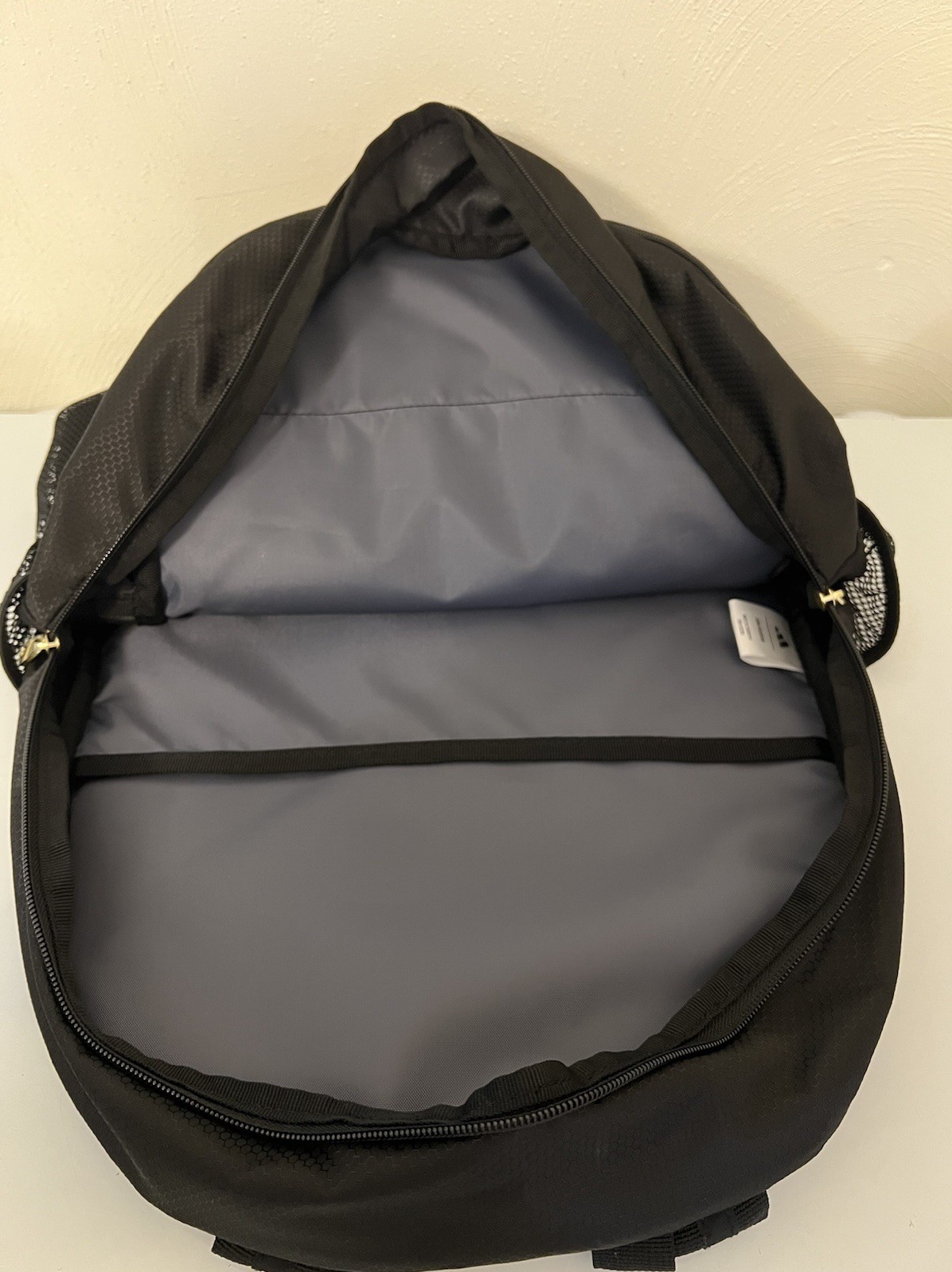 ADIDAS Excelerator Backpack Black Gold Metallic Laptop Compartment Water Bottle