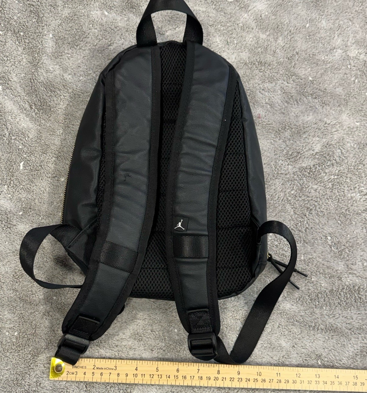 Nike Air Jordan Mini Jumpman Backpack Black Gold Details Small Bag Travel