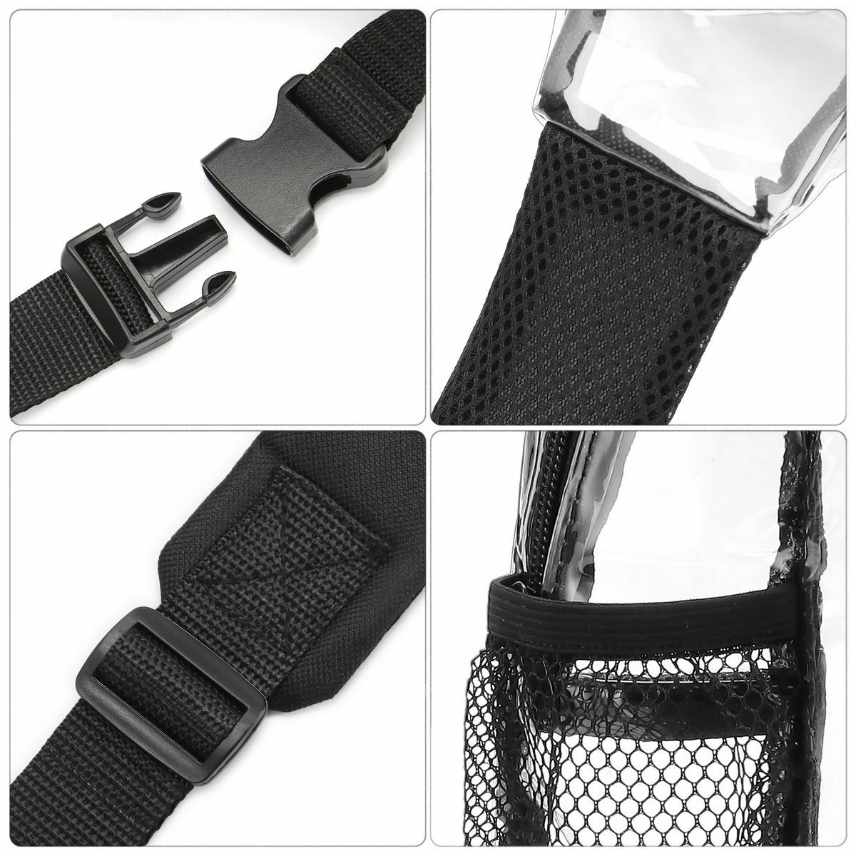 Men Women Clear PVC Shoulder Crossbody Transparent Backpack Chest Bag Waterproof