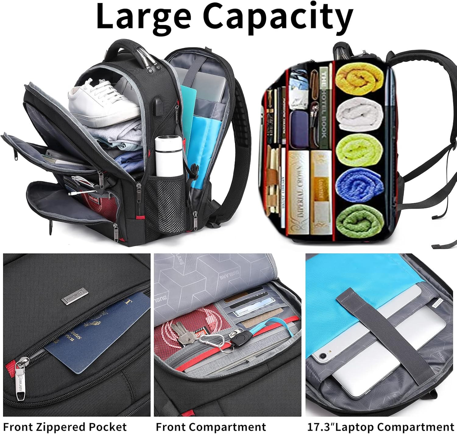 50L Travel Laptop Backpack for Men Women, Extra Large Heavy Duty Big