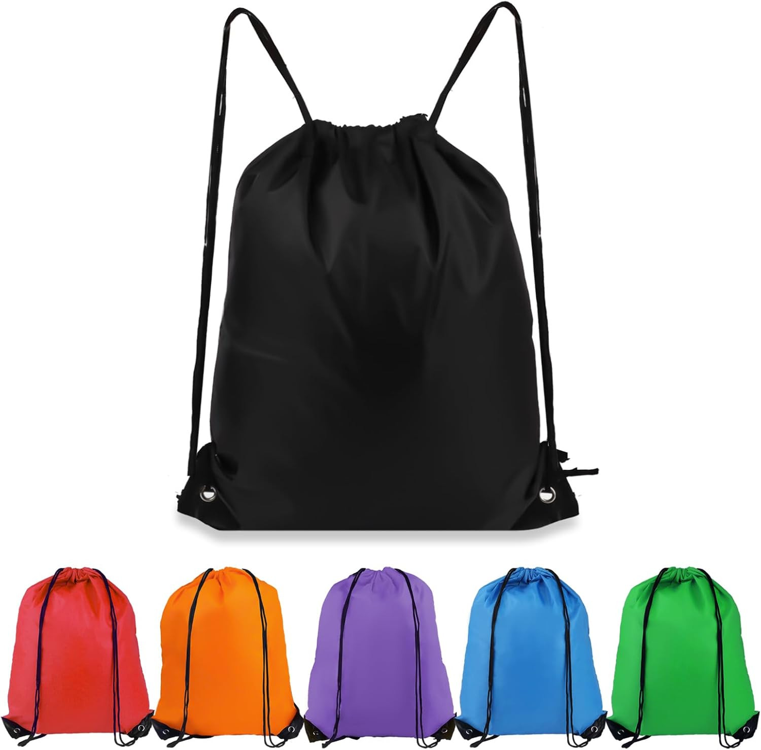 COIDEA Drawstring Backpack 6 Colors Drawstring Bags, Draw String Back Bag Drawst