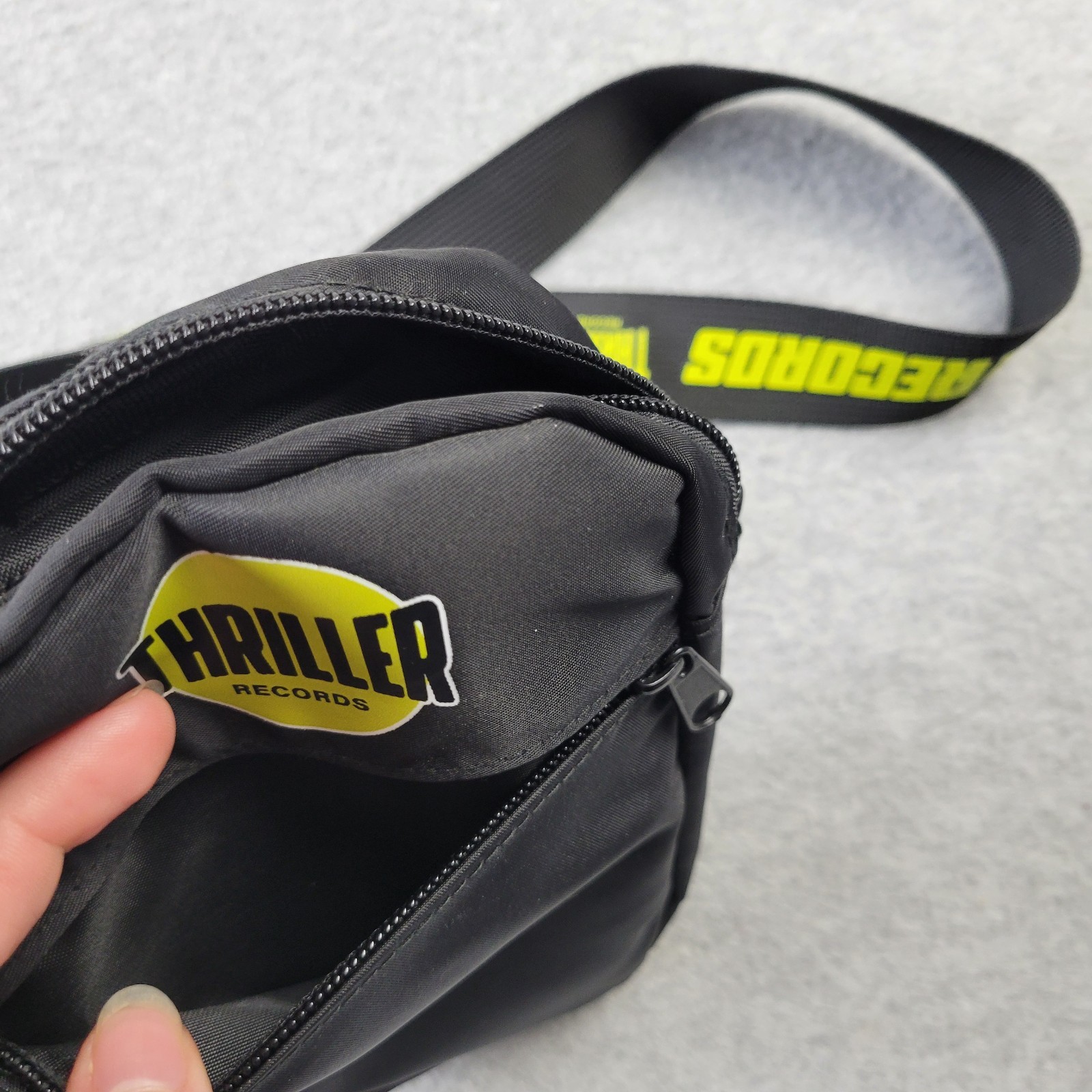 Thriller Records Sling Bag Black Graphic Print
