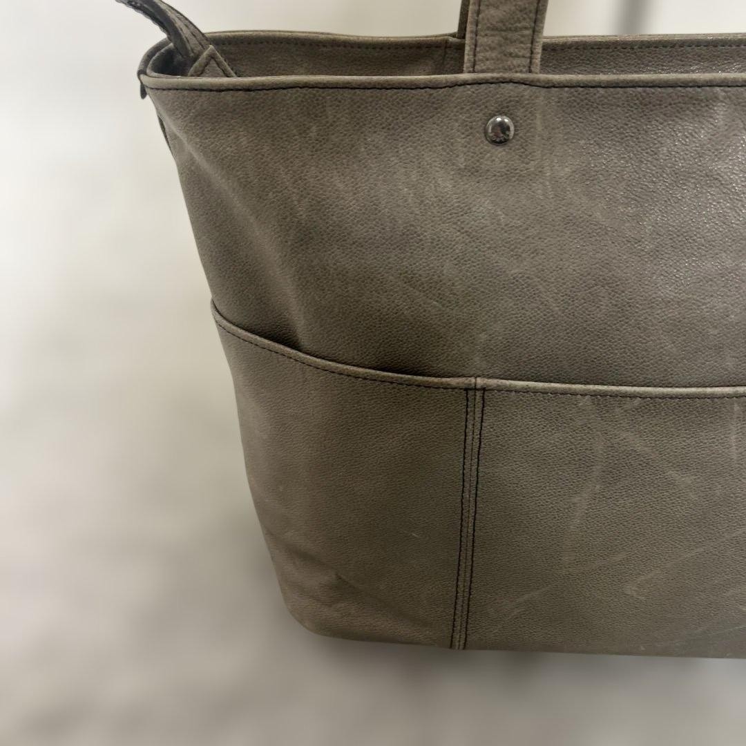 Porter Link Tote Bag Cowhide, cotton blend canvas