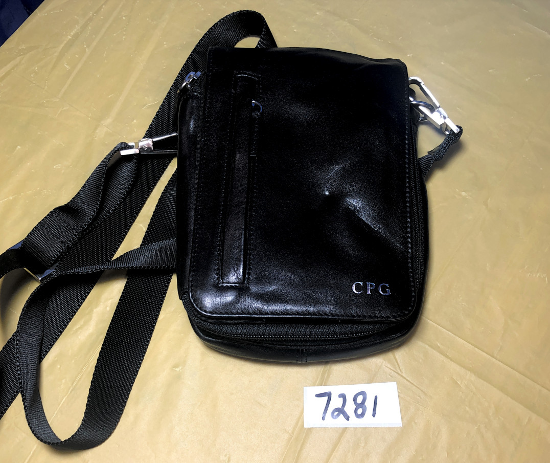 Lodis Black Leather Crossbody Shoulder Bag
